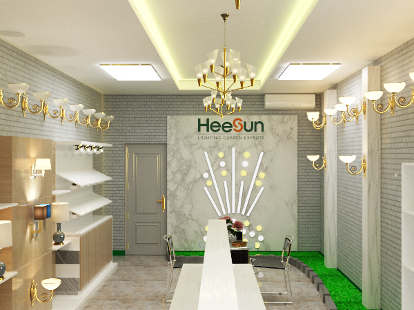 Thiết kế thi công showroom đèn Heesun