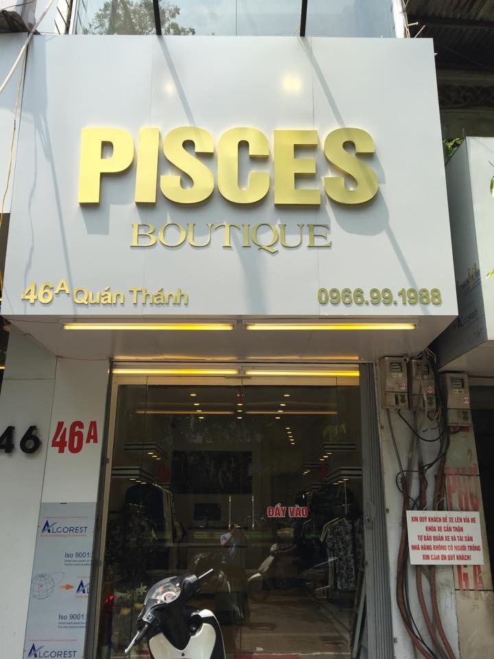 Thiết kế biển alu shop thời trang Pisces VinaDnc