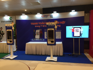 THIẾT KẾ VÀ THI CÔNG BOOTH DI ĐỘNG VN PAY TẠI LÊ HỒNG PHONG